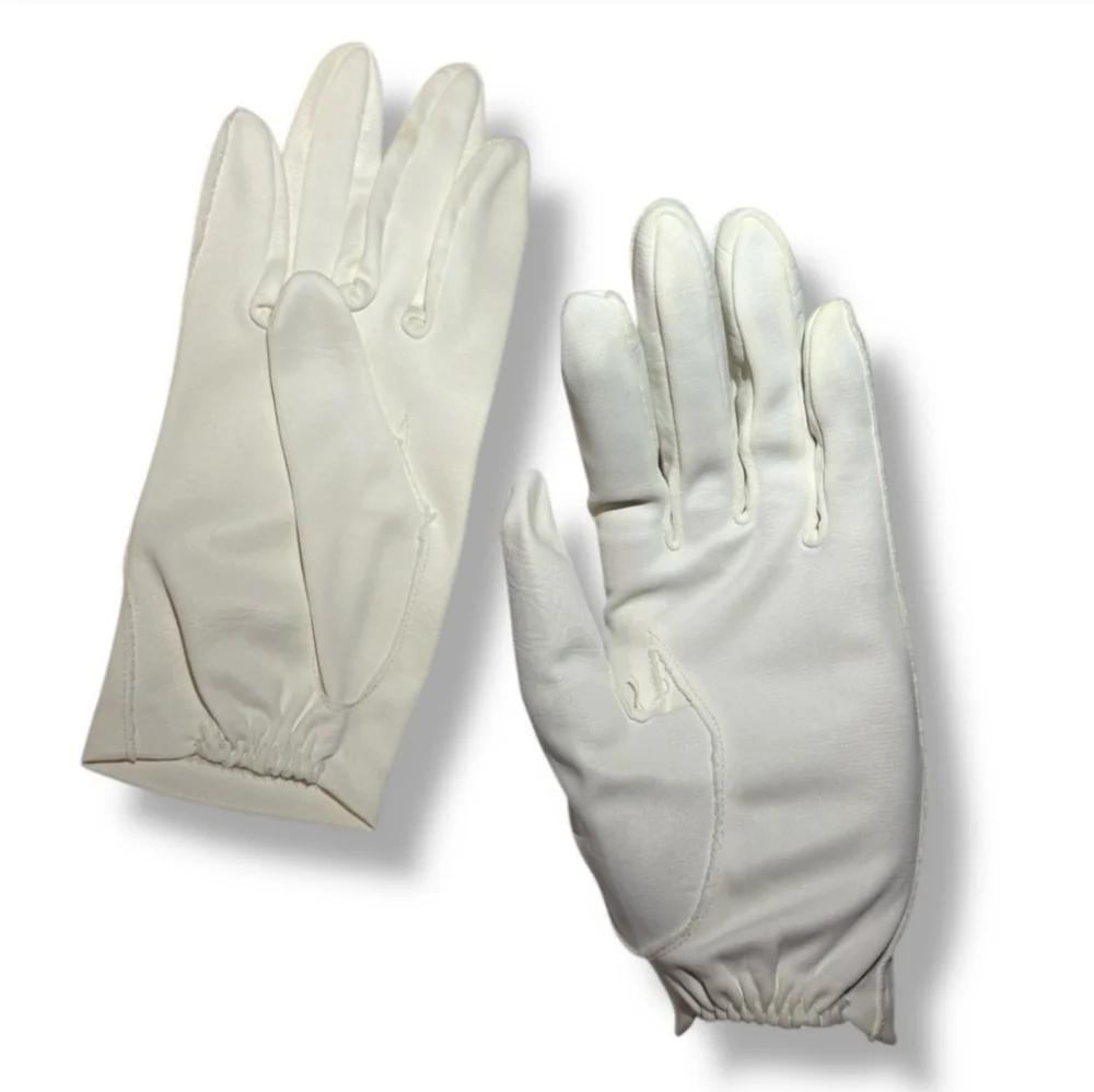 VAN RAALTE Off White Mid Arm Length Nylon Day Gloves VINTAGE